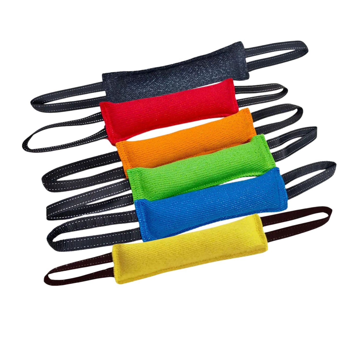 Black Durable Dog Tug Toy Pillow for Interactive Training