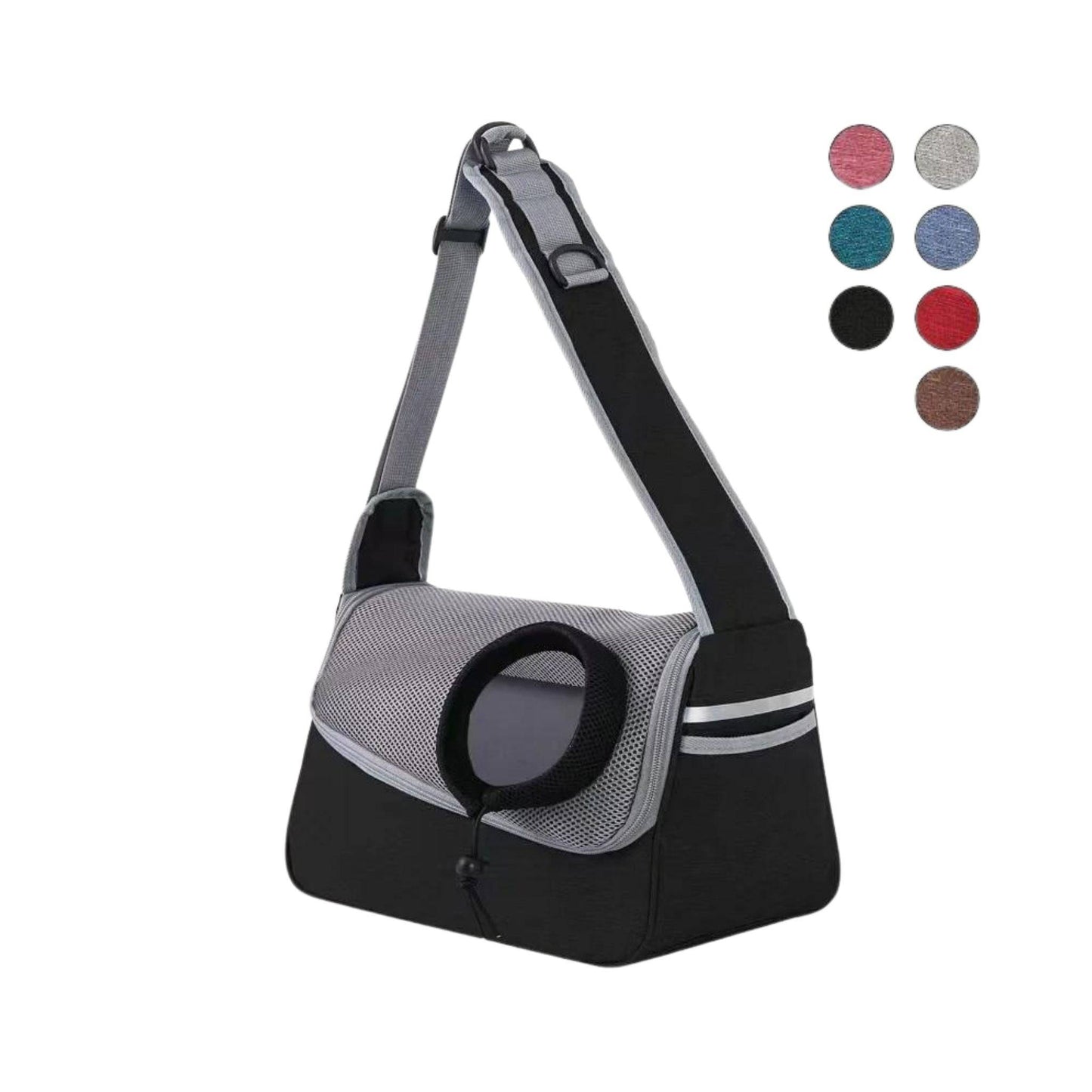 Black Grey Portable Bag Pet Crossbody Bag Dog Cat One Shoulder Carrier Breathable Mesh Puppy Kitten Handbag