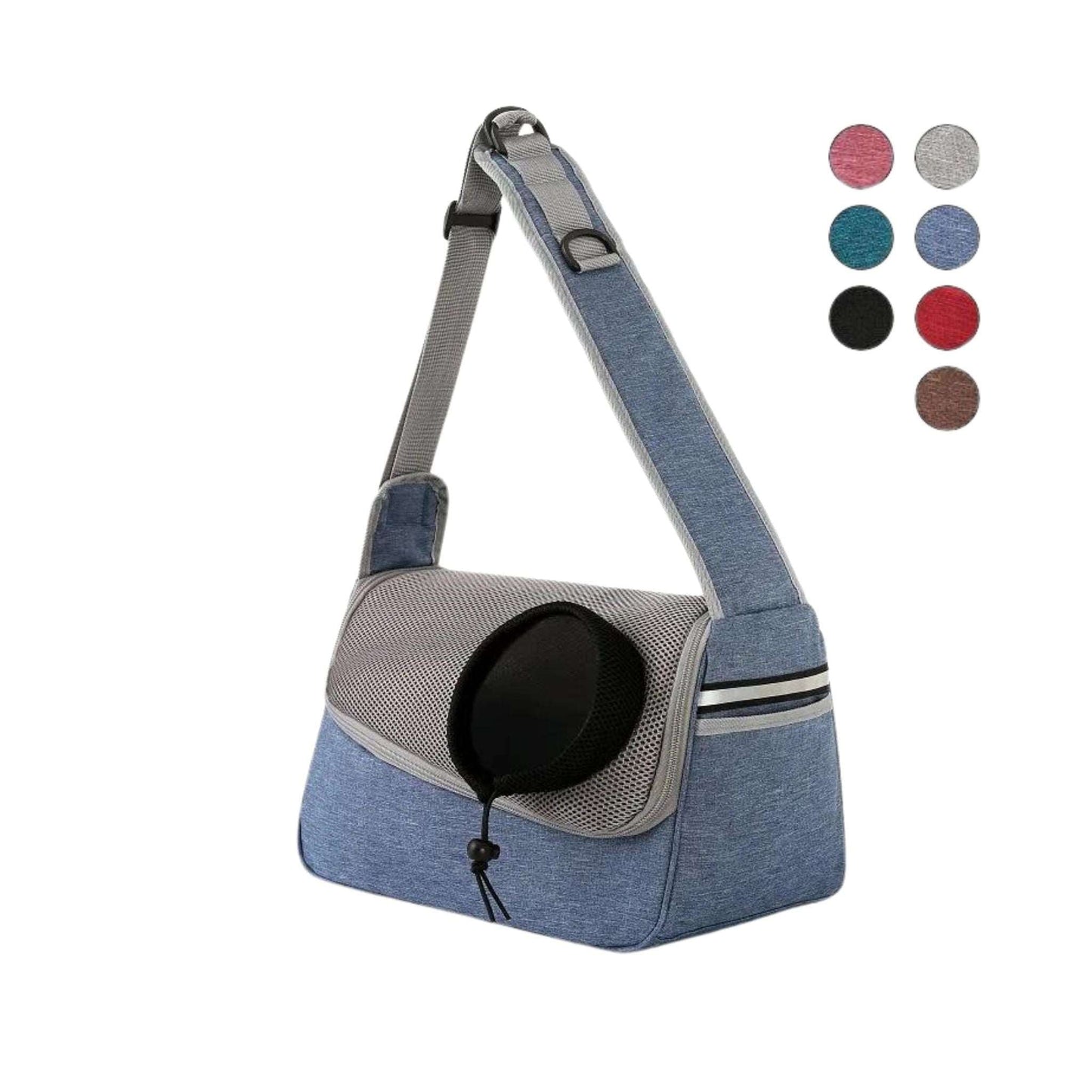 Blue Portable Bag Pet Crossbody Bag Dog Cat One Shoulder Carrier Breathable Mesh Puppy Kitten Handbag
