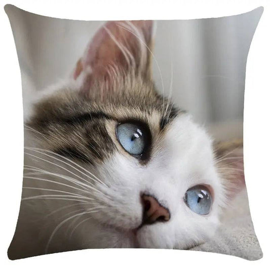 Cushion Cover Cat Pictures Sofa Living Room Home Decor #28