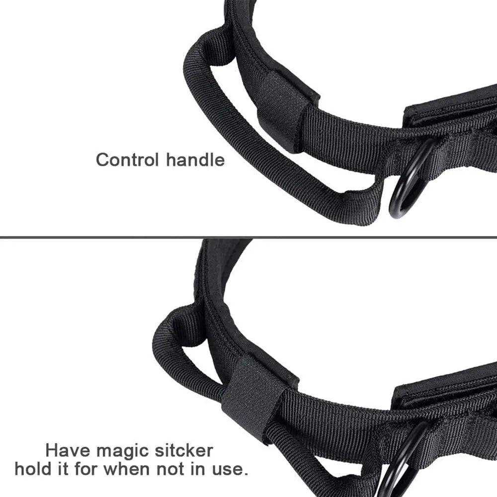 Black Durable Tactical Dog Collar Leash Set Military Pet Collars Heavy Duty For Dogs Training Accessories