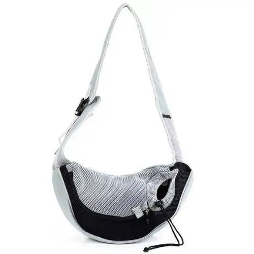Black Light Grey Pet Puppy Carrier Outdoor Travel Dog Shoulder Bag Mesh Oxford Single Comfort Sling Handbag Tote Pouch