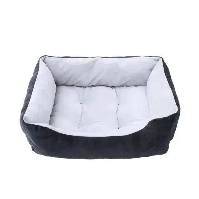 Black Pet Cat Dog Bed Cushion Square Soft Plush Kennel Dog Bed for Small Medium Dogs Cat Puppy Accessories Pet Sleep House Waterproof
