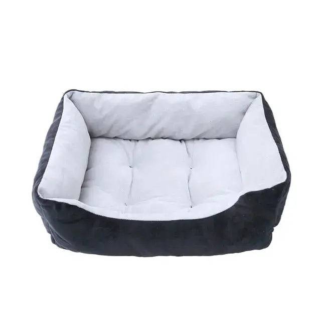 Black Pet Cat Dog Bed Cushion Square Soft Plush Kennel Dog Bed for Small Medium Dogs Cat Puppy Accessories Pet Sleep House Waterproof