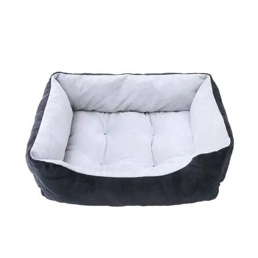 Black Pet Cat Dog Bed Cushion Square Soft Plush Kennel Dog Bed for Small Medium Dogs Cat Puppy Accessories Pet Sleep House Waterproof