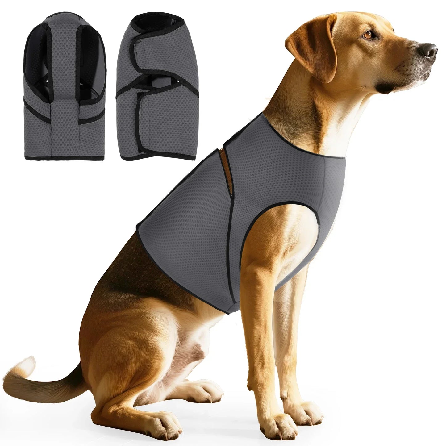Gray Dog Anti-Anxiety Jacket Calming Coat for Thunder Relief