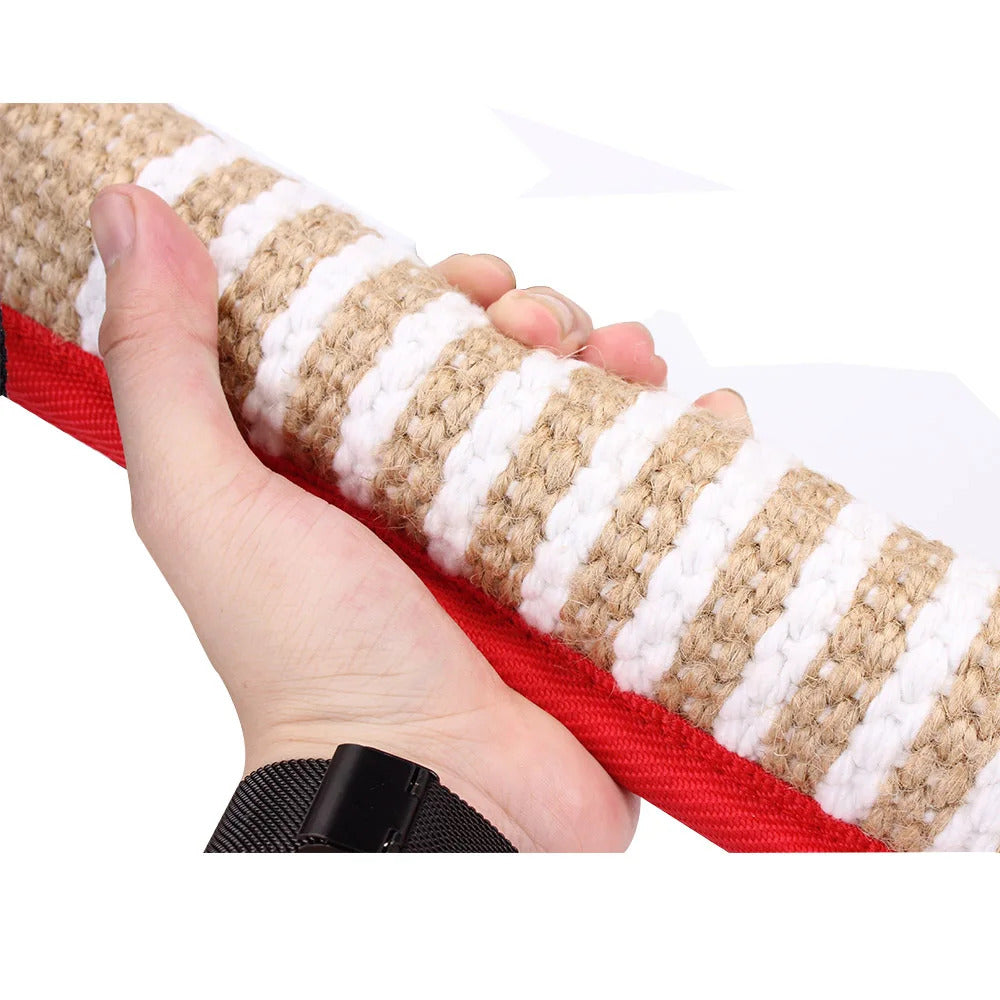 Beige Dog Bite Tug Toy Dental Health Teething Relief