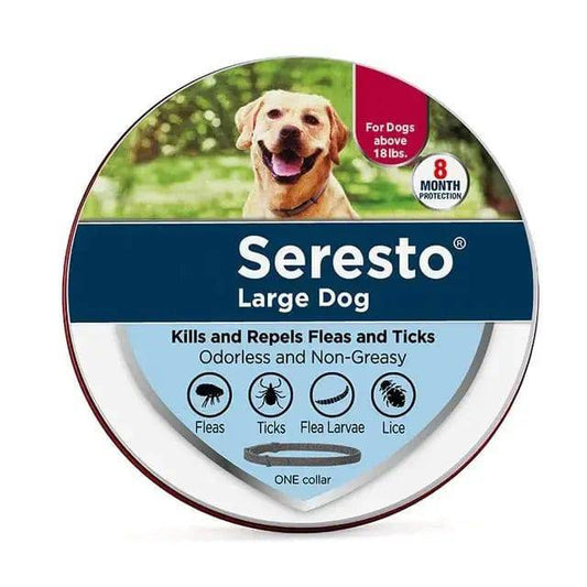 Seresto Large Dog Flea and Tick Collar, 8-Month Flea and Tick Collar for Large Dogs above 18lbs 70cm