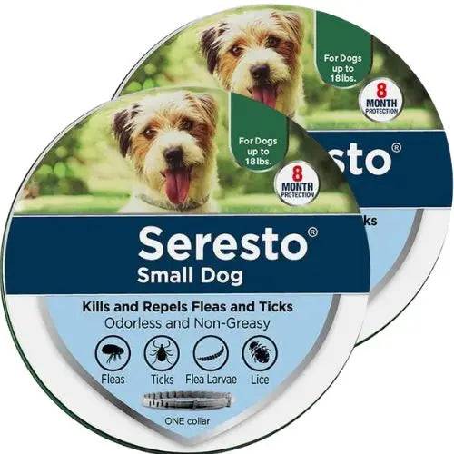 Seresto Small Dog Flea and Tick Collar, 8-Month Flea and Tick Collar for Small Dogs Up to 18lbs 38cm