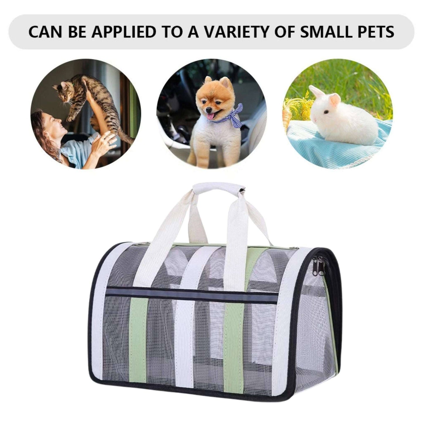 Avocado Green Pet Carrying Bag Large Capacity Portable Breathable Shoulder Bag For Outdoor Use Suitable For All Seasons