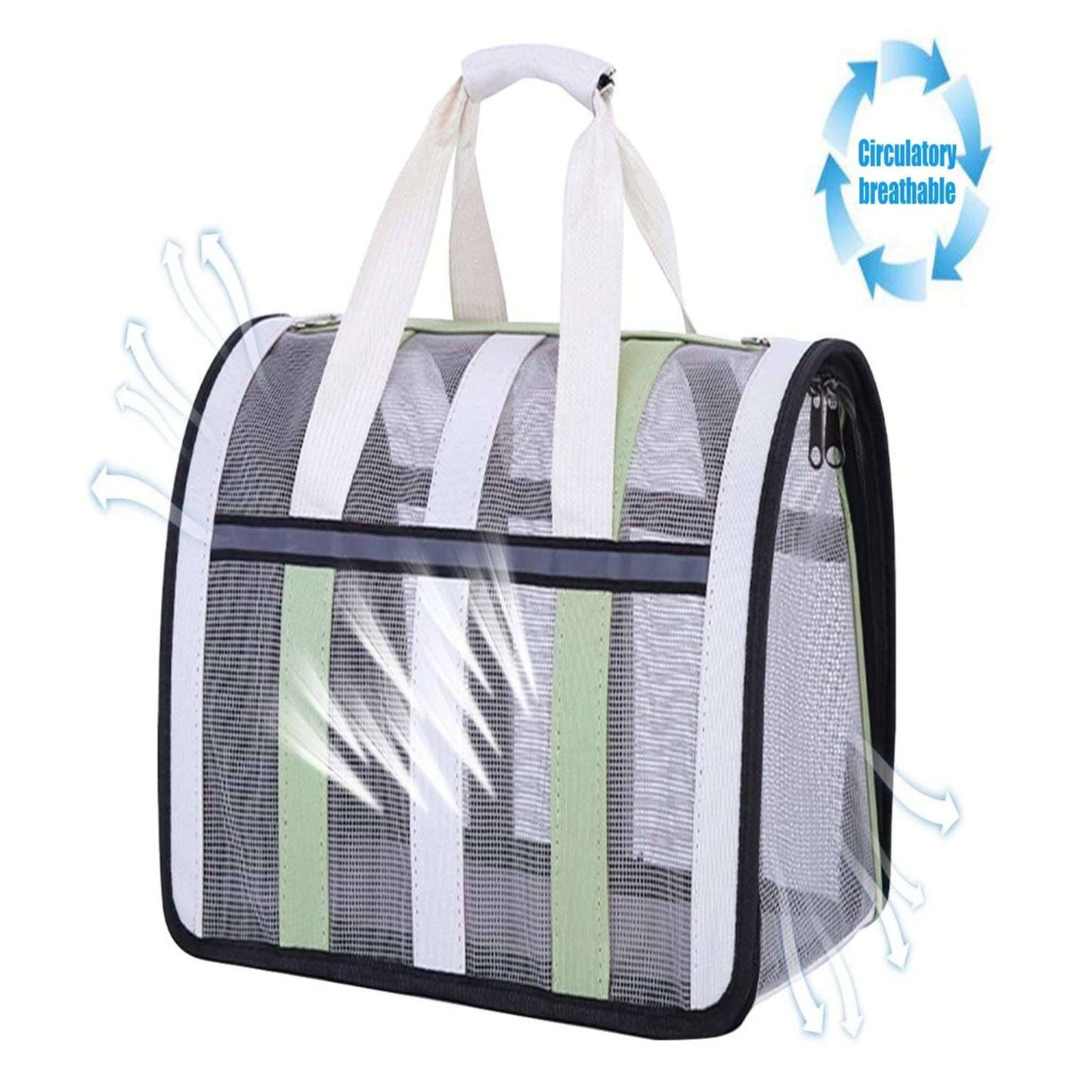 Avocado Green Pet Carrying Bag Large Capacity Portable Breathable Shoulder Bag For Outdoor Use Suitable For All Seasons