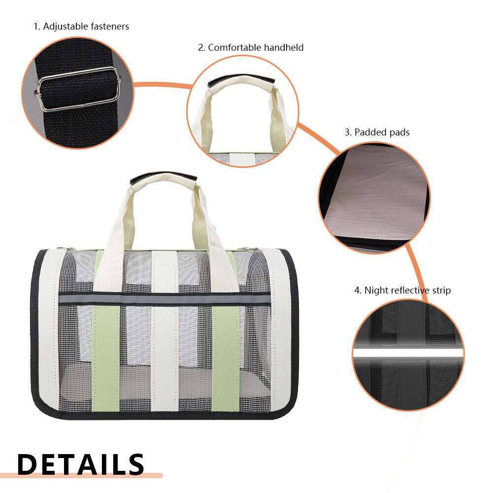 Avocado Green Pet Carrying Bag Large Capacity Portable Breathable Shoulder Bag For Outdoor Use Suitable For All Seasons