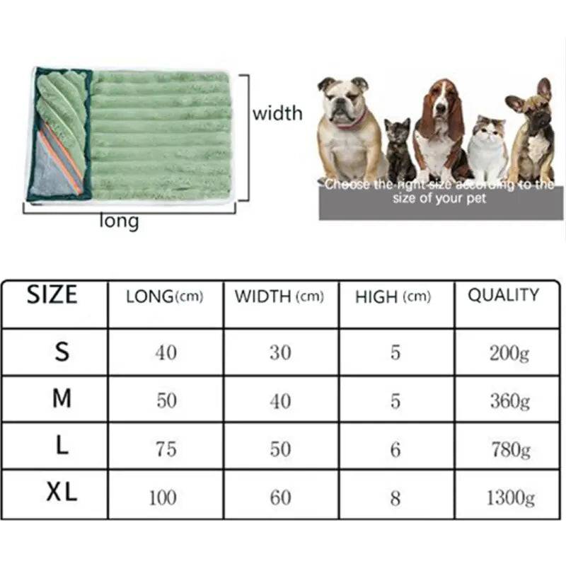 Beige Dog Sleeping Pad Bed With Pillow Soft And Comfortable Warm Removable And Machine Washable