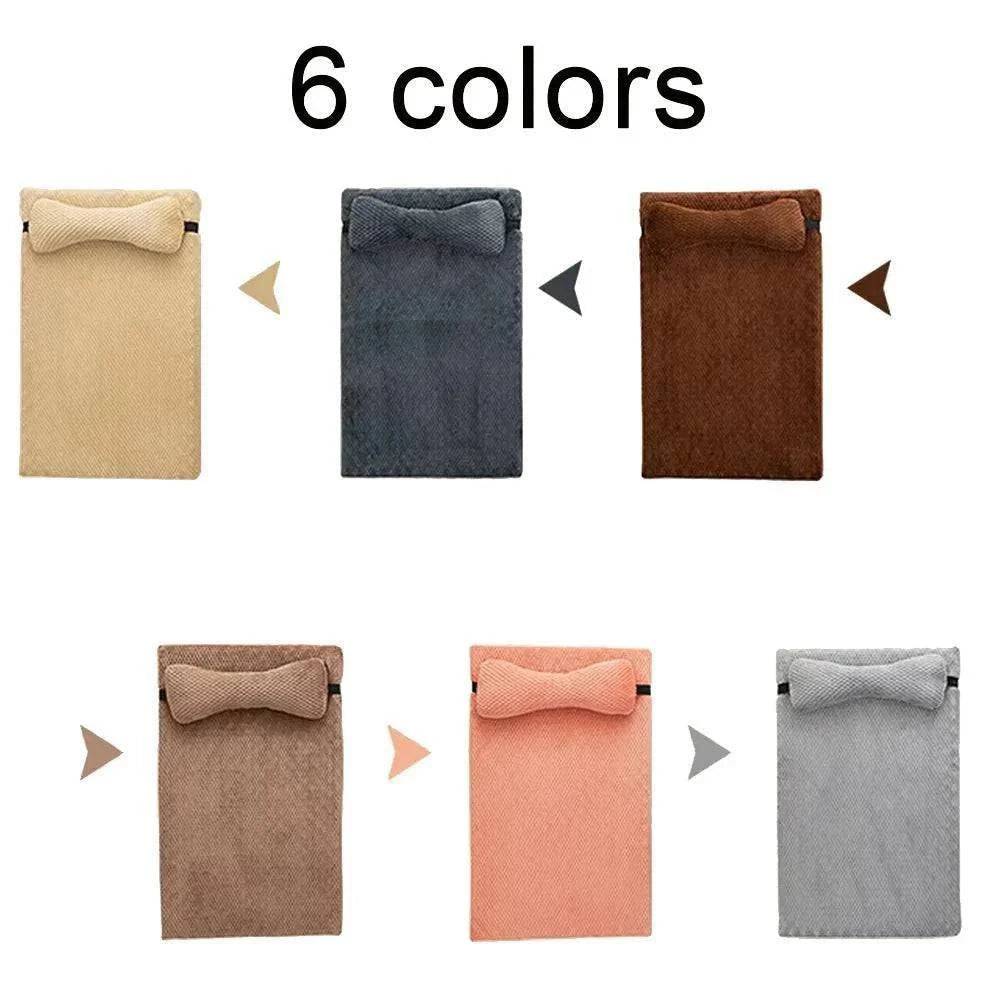 Beige Warm Calming Dog Puppy Bed Mat Pillow Fluffy Plush with Removable Washable Cover for X-Large, Large, Medium, Small Dogs