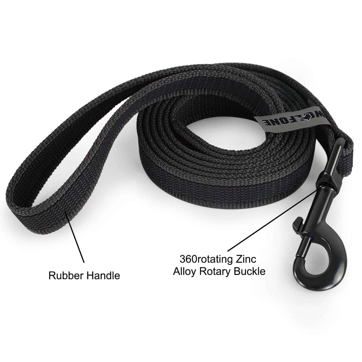 Black Dog Leash Latex Silk Easy and Convenient Training Big Dual Color