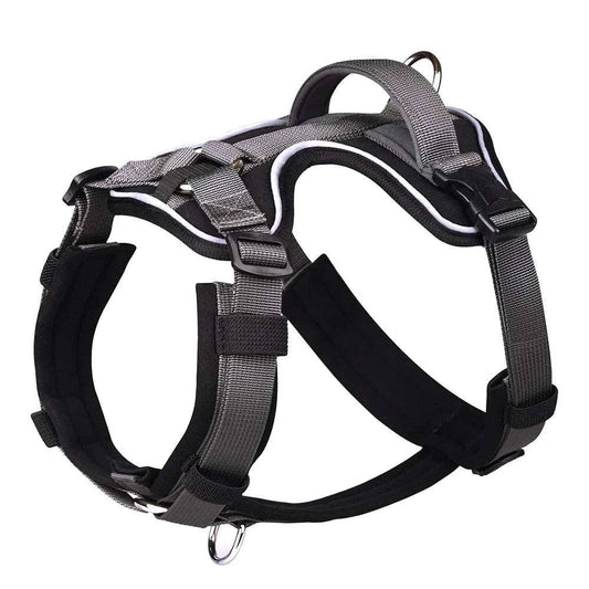 Black No Pull Dog Harness Reflective Vest With Control Handle For Small Medium Large Dogs Walking Training Harnesses