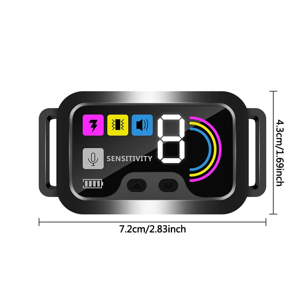 Black Smart Anti Barking Collar for Small Medium Large Breed Dogs Rechargeable Puppy Bark Collar with 4 Training Modes & 8 Adjustable Sensitivity
