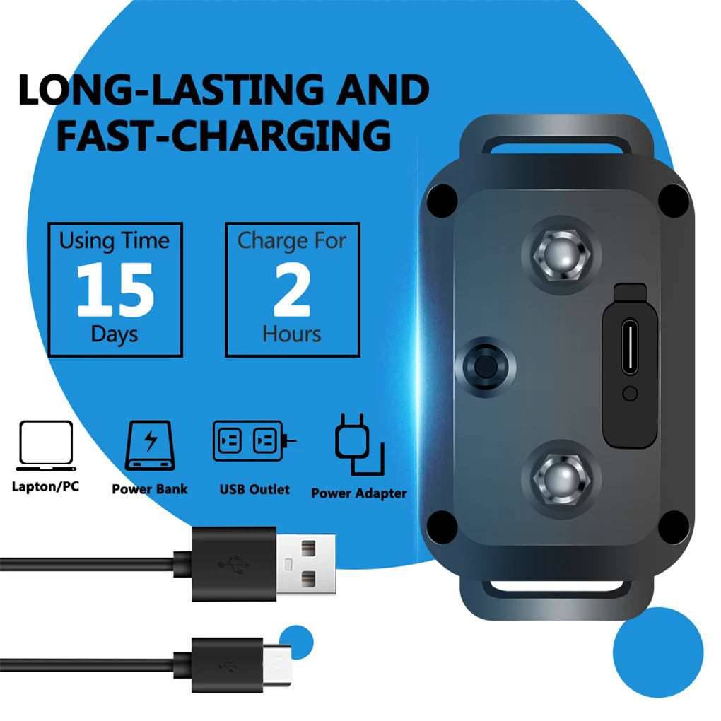 Black Smart Anti Barking Collar for Small Medium Large Breed Dogs Rechargeable Puppy Bark Collar with 4 Training Modes & 8 Adjustable Sensitivity