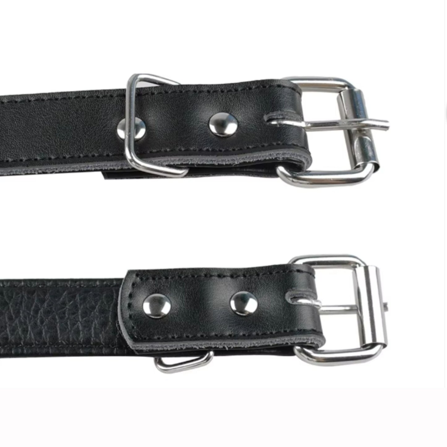 Black Spiked Studded Leather Dog Collar Adjustable Anti-Bite Puppy Neck Strap Collars For Small Medium Dogs