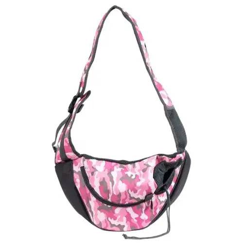 Camouflage Pink Pet Puppy Carrier Outdoor Travel Dog Shoulder Bag Mesh Oxford Single Comfort Sling Handbag Tote Pouch