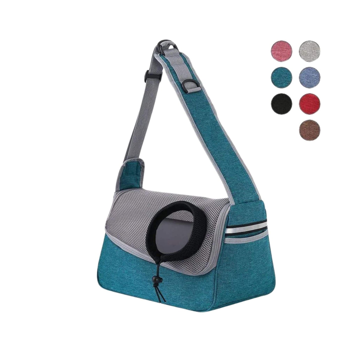 Cyan Portable Bag Pet Crossbody Bag Dog Cat One Shoulder Carrier Breathable Mesh Puppy Kitten Handbag