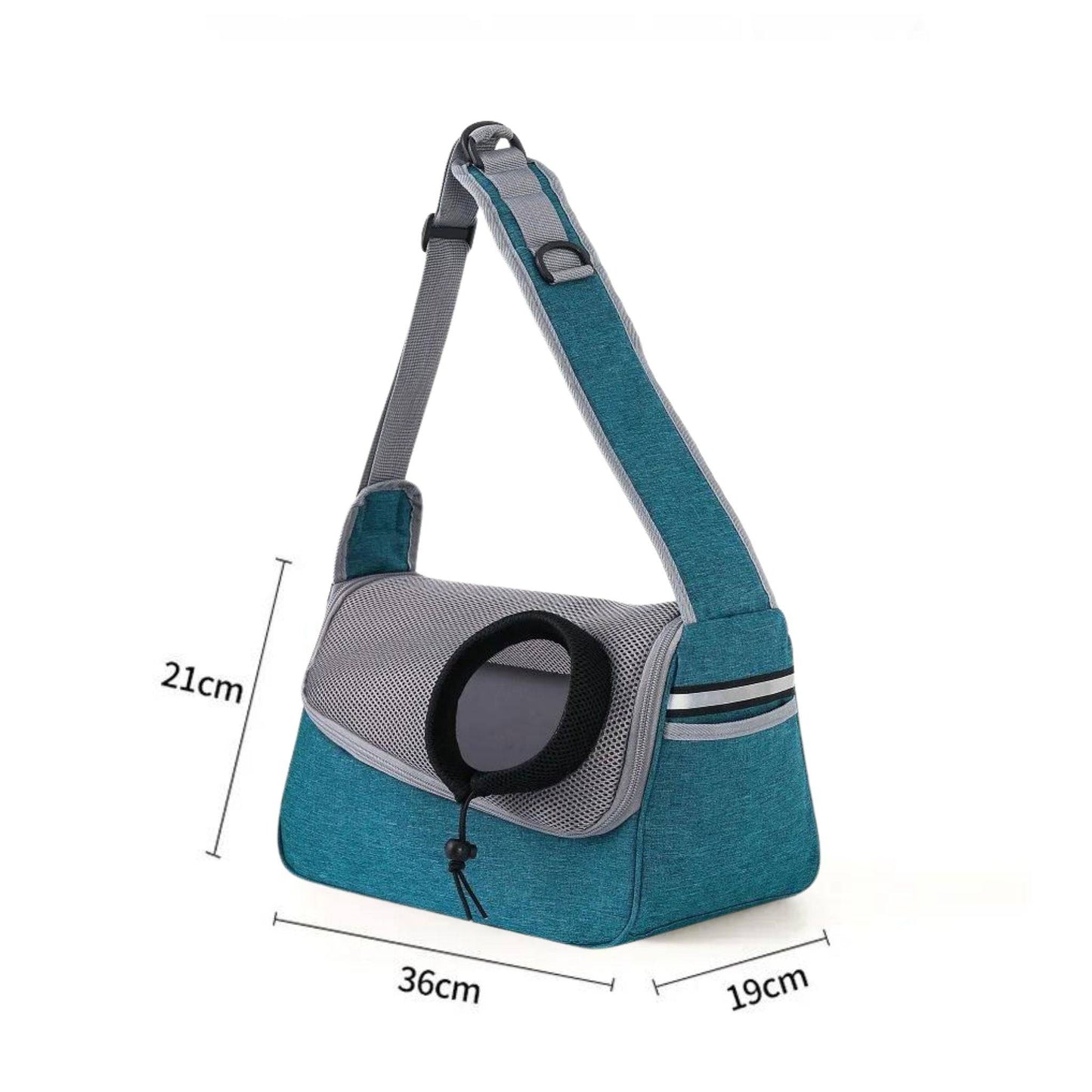 Cyan Portable Bag Pet Crossbody Bag Dog Cat One Shoulder Carrier Breathable Mesh Puppy Kitten Handbag