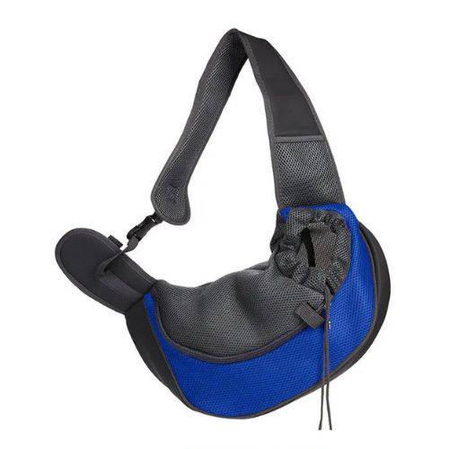 Dark Blue Carrier Outdoor Travel Dog Puppy Cat Kitten Shoulder Bag Mesh Oxford Single Comfort Sling Handbag Tote Pouch