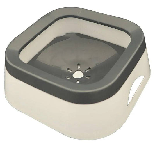 Gray 1L No-Spill Dog Water Bowl Pet Slow Water Feeder Cat bowl Vehicle Carried Floating Buoyancy Drinking fountain