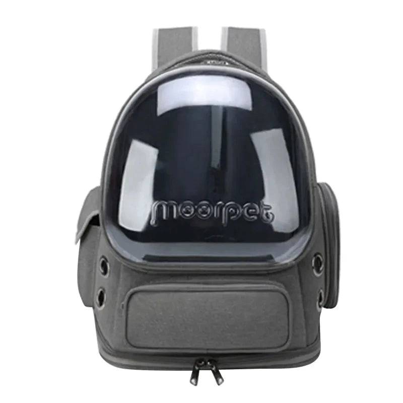 Gray Pet Backpack Astronaut Transparent Carrying Bag For Cat Puppy Breathable Kitten Outdoor Bags Space Capsule Package