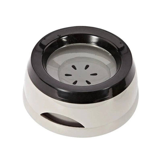 Gray Pet Bowls Floating Not Wetting Mouth Dog Cat Bowl No Spill Drinking Water Feeder Plastic Portable Bowl