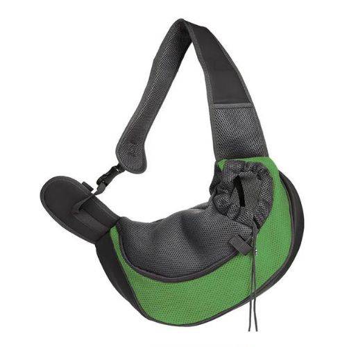 Green Carrier Outdoor Travel Dog Puppy Cat Kitten Shoulder Bag Mesh Oxford Single Comfort Sling Handbag Tote Pouch