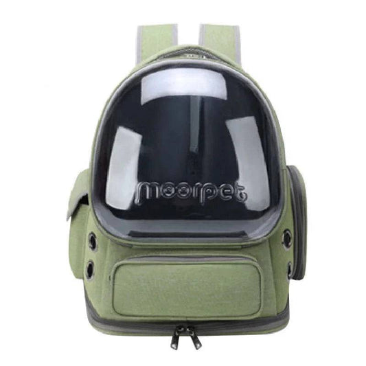 Green Pet Backpack Astronaut Transparent Carrying Bag For Cat Puppy Breathable Kitten Outdoor Bags Space Capsule Package