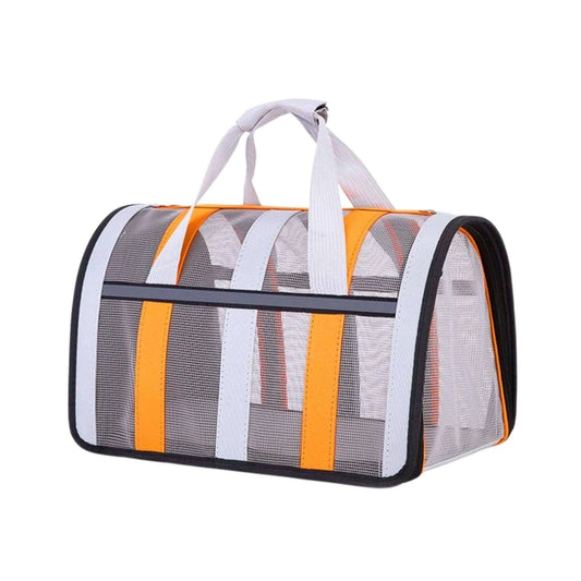 Orange Pet Carrying Bag Large Capacity Portable Breathable Shoulder Bag For Outdoor Use Suitable For All Seasons