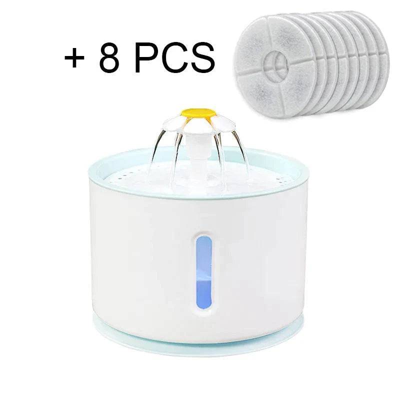 Plastic Cat Water Fountain Dog Drink Bowl Active Carbon Filter Automatic Pet Drinking Electric Dispenser Bowls USB Powered