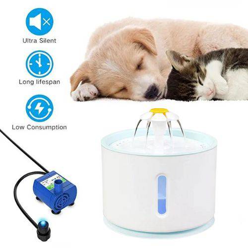 Plastic Cat Water Fountain Dog Drink Bowl Active Carbon Filter Automatic Pet Drinking Electric Dispenser Bowls USB Powered