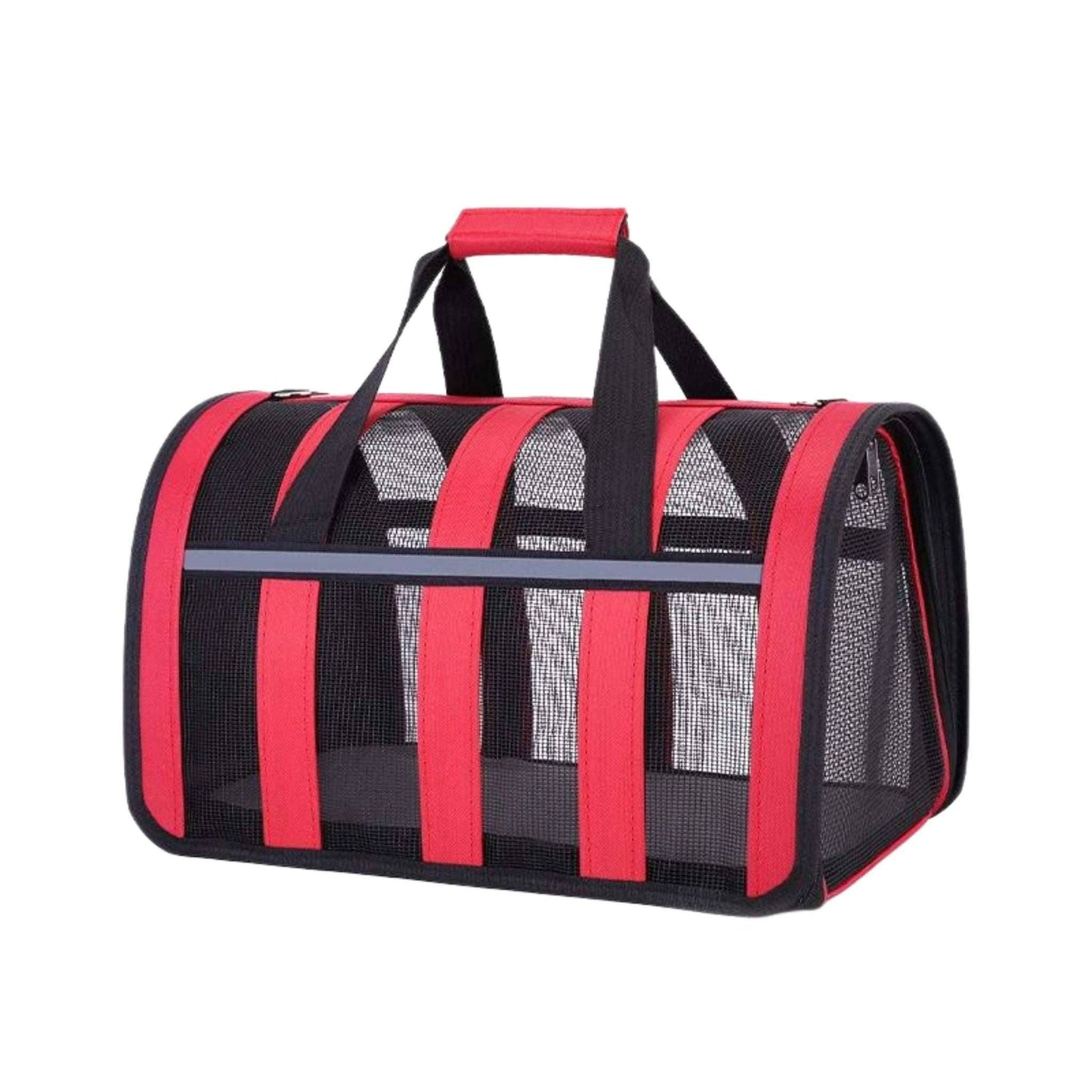 Red Pet Carrying Bag Large Capacity Portable Breathable Shoulder Bag For Outdoor Use Suitable For All Seasons