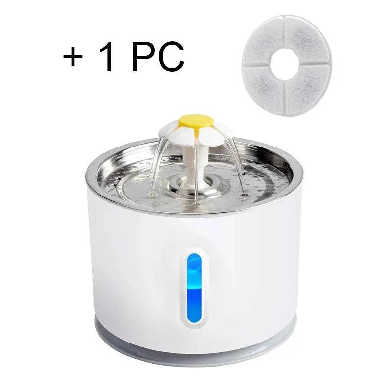 Steel Cat Water Fountain Dog Drink Bowl Active Carbon Filter Automatic Pet Drinking Electric Dispenser Bowls USB Powered