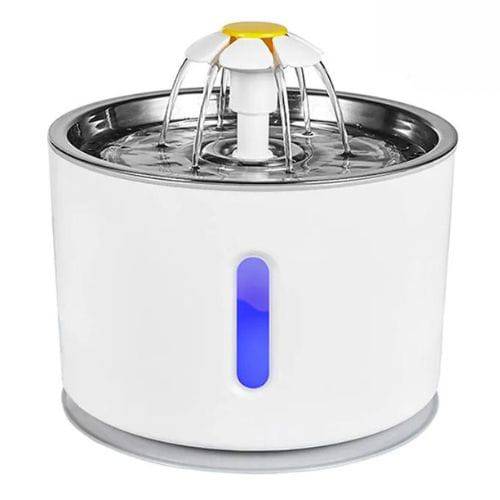 Steel Cat Water Fountain Dog Drink Bowl Active Carbon Filter Automatic Pet Drinking Electric Dispenser Bowls USB Powered