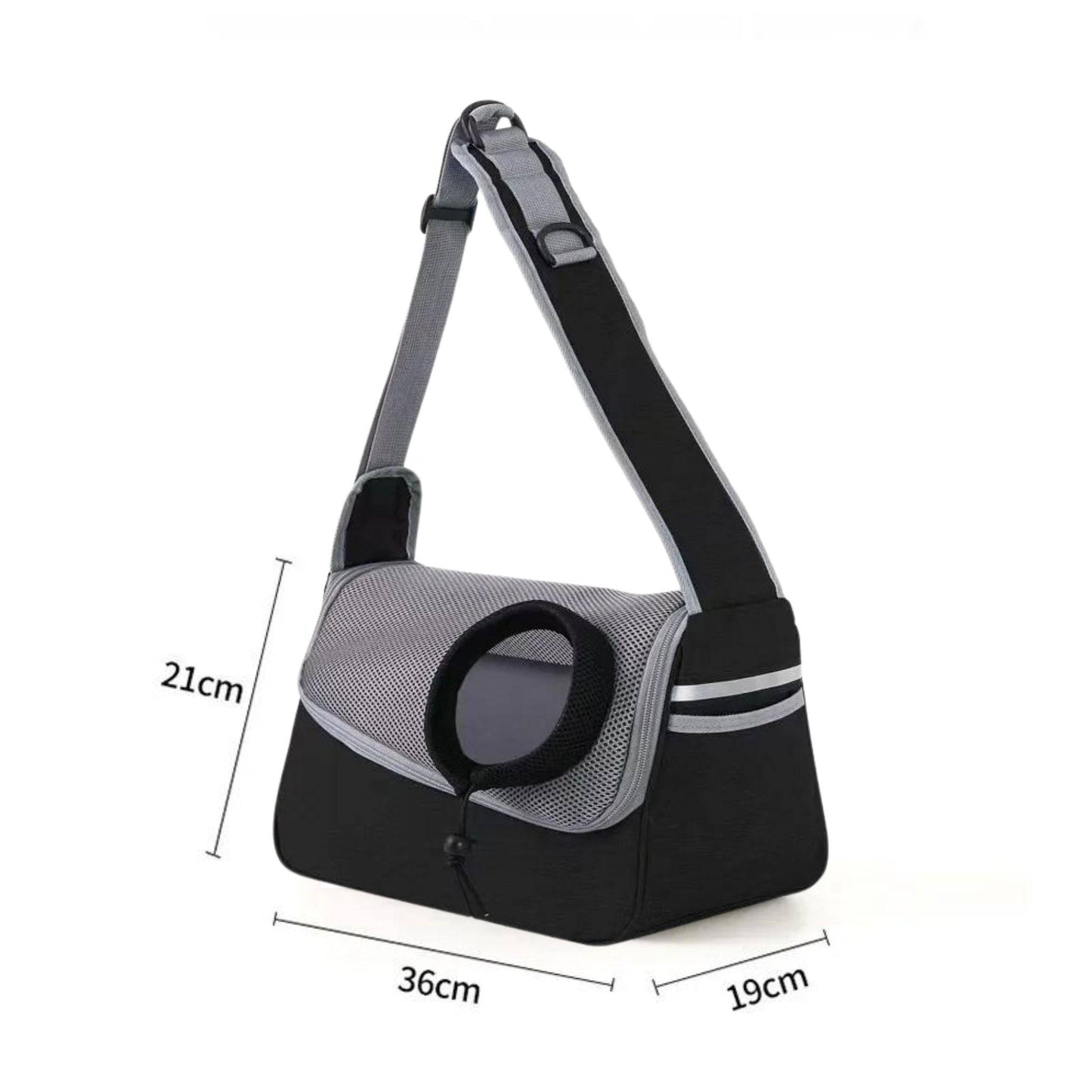 Black Grey Portable Bag Pet Crossbody Bag Dog Cat One Shoulder Carrier Breathable Mesh Puppy Kitten Handbag