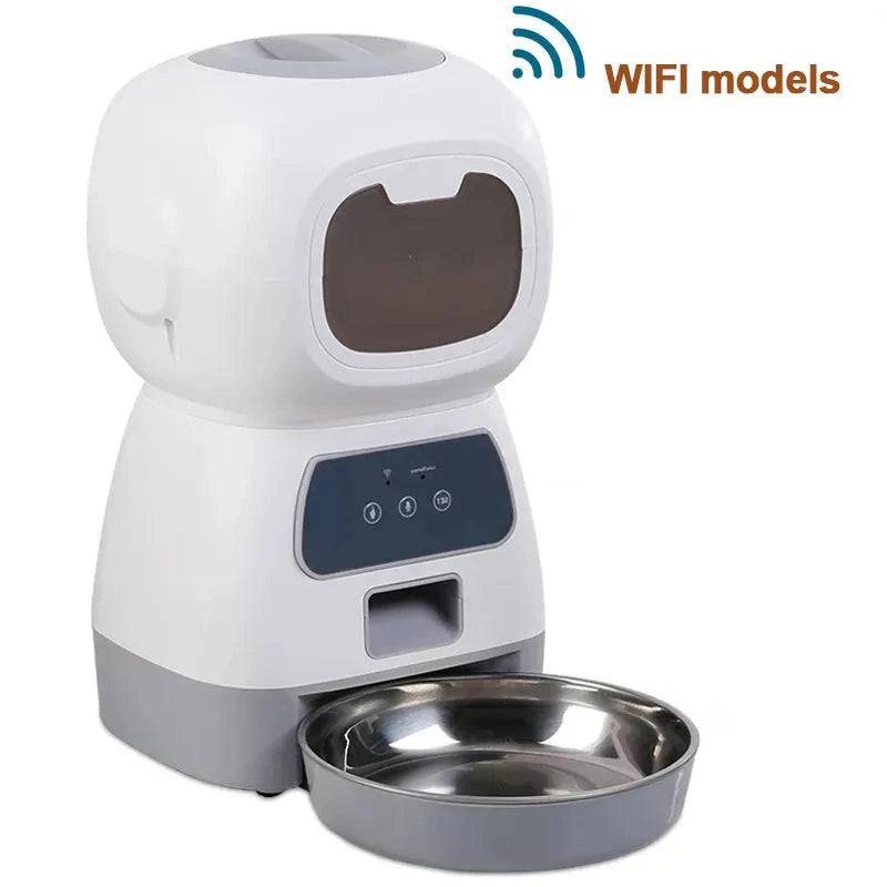 Wifi 3.5L Robot Smart Automatic Pet Food Dispenser For Dog Cat Bowl Timer Water Dispenser Auto Sensor