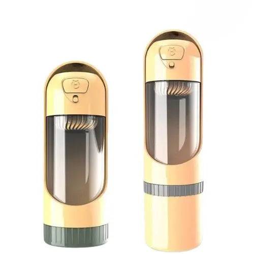 Yellow Portable Pet Dog Water Bottle Drinking Bowls For Small Large Dogs