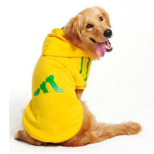 Yellow Soft Fleece Pet Dog Puppy Hoodies Warm Sweatshirt Pet Costume Jacket